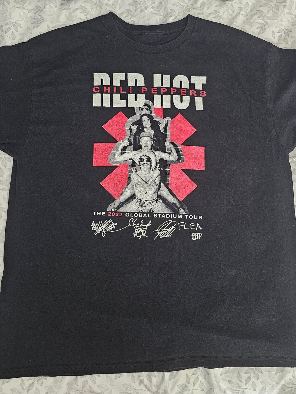 Red Hot Chili Peppers 2022 Global Stadium Tour Black Graphic Tee Size XL